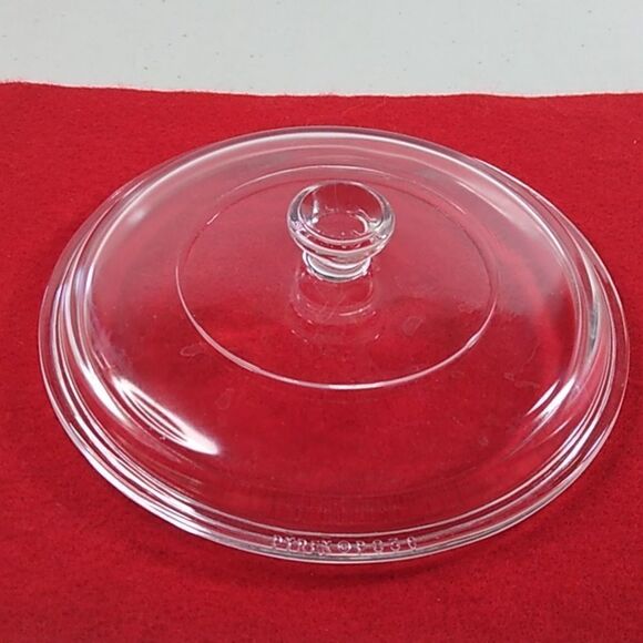 Pyrex 33 Clear Glass Lid w/Knob P83C One Ring on Top Cottagecore Grandmacore - Picture 1 of 5